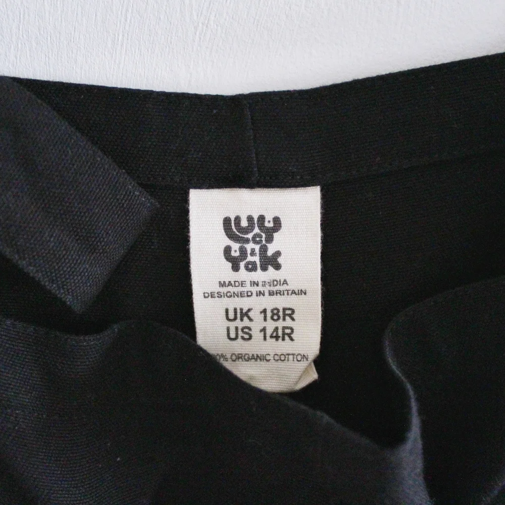 Lucy & Yak Black Dungarees Jumpsuit - Size 18 Regular - Picture 4 of 4